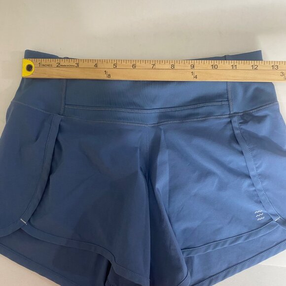 Free Fly Womens Performance Athletic Shorts XS Blue Bamboo Hidden Pocket Gym Act - Picture 5 of 9